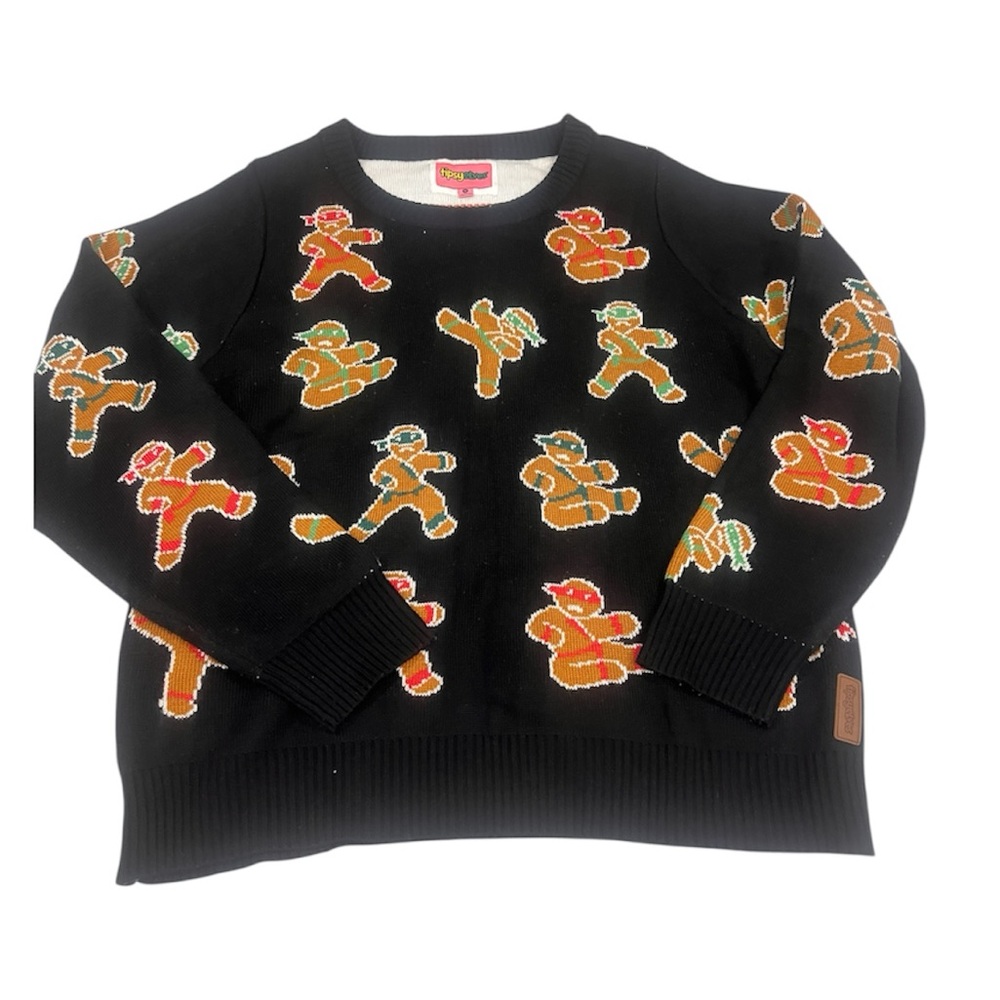 TIPSY ELVES | women’s Christmas sweater gingerbread  ninjas